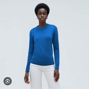 Everlane the cashmere crew lapis blue XS